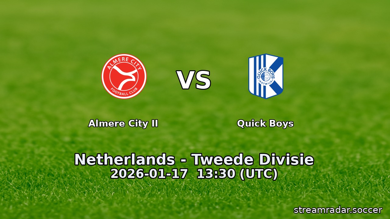Almere City II vs Quick Boys