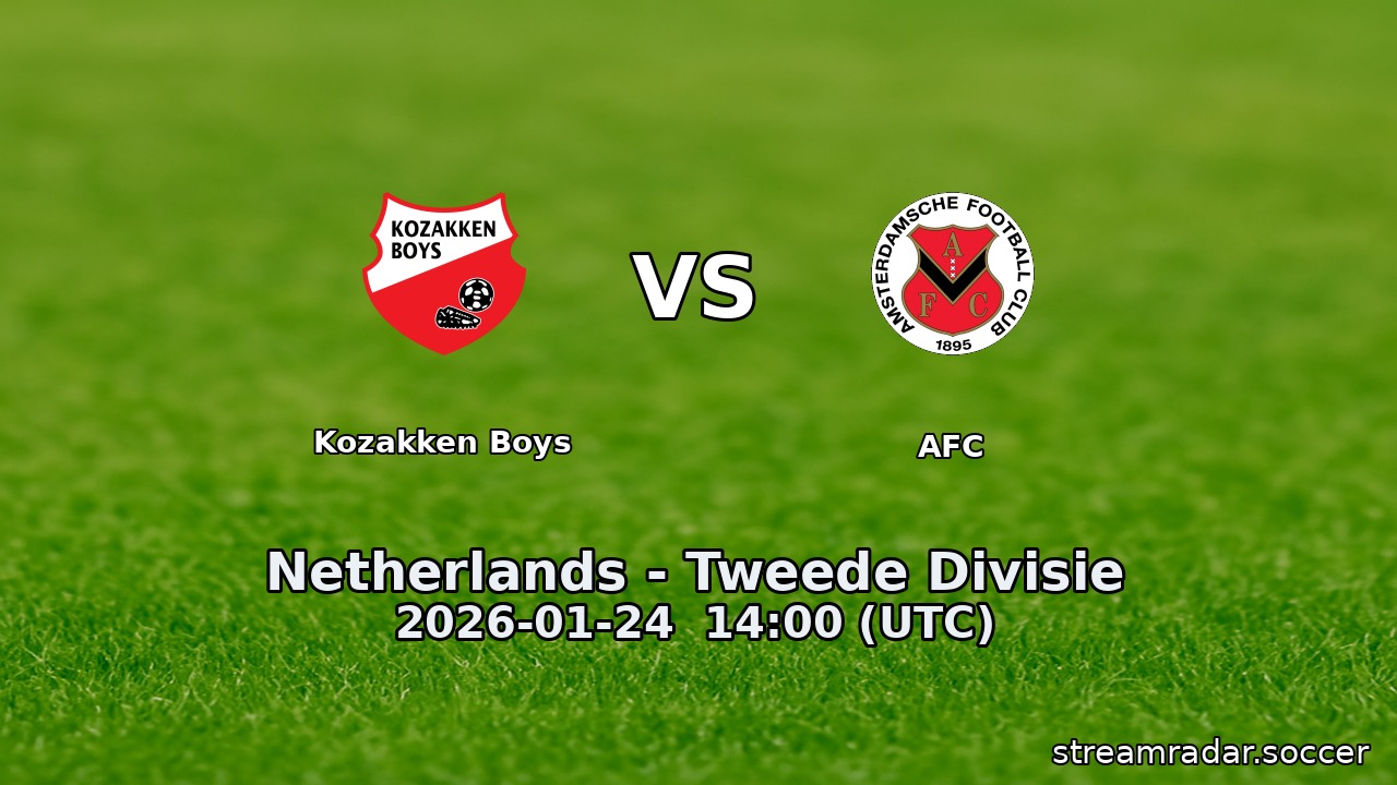 Kozakken Boys vs AFC