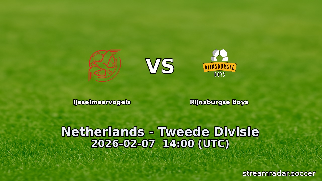 IJsselmeervogels vs Rijnsburgse Boys