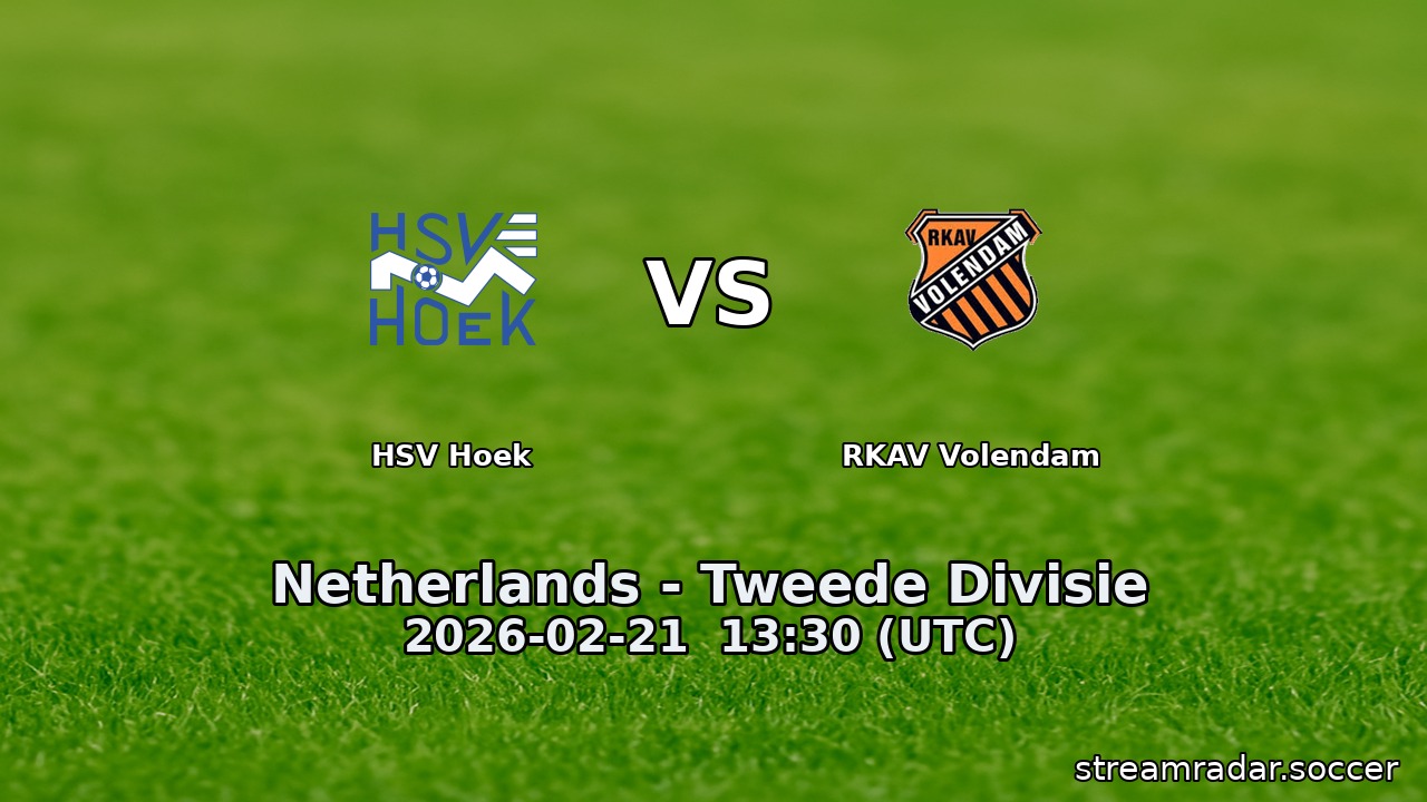 HSV Hoek vs RKAV Volendam