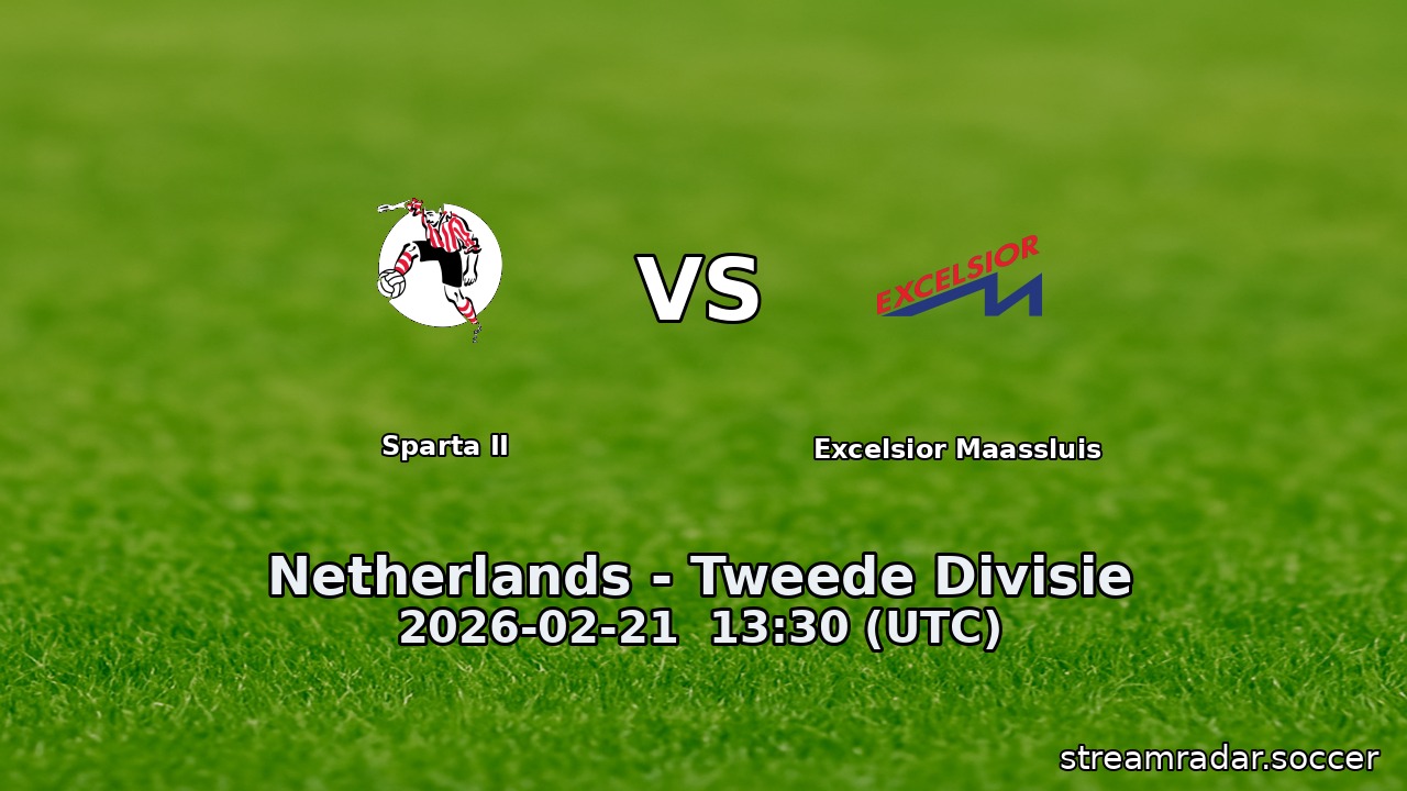 Sparta II vs Excelsior Maassluis