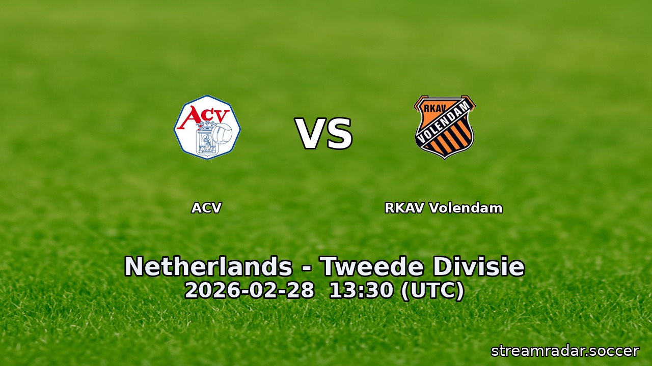 ACV vs RKAV Volendam