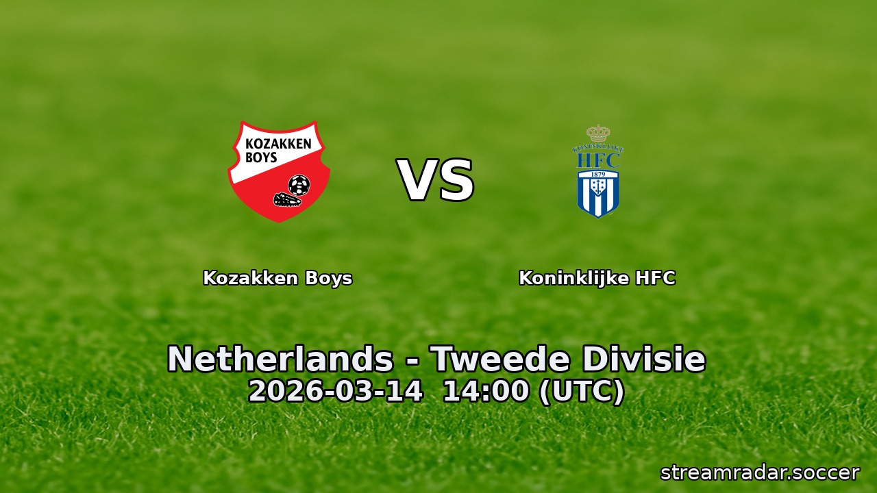 Kozakken Boys vs Koninklijke HFC