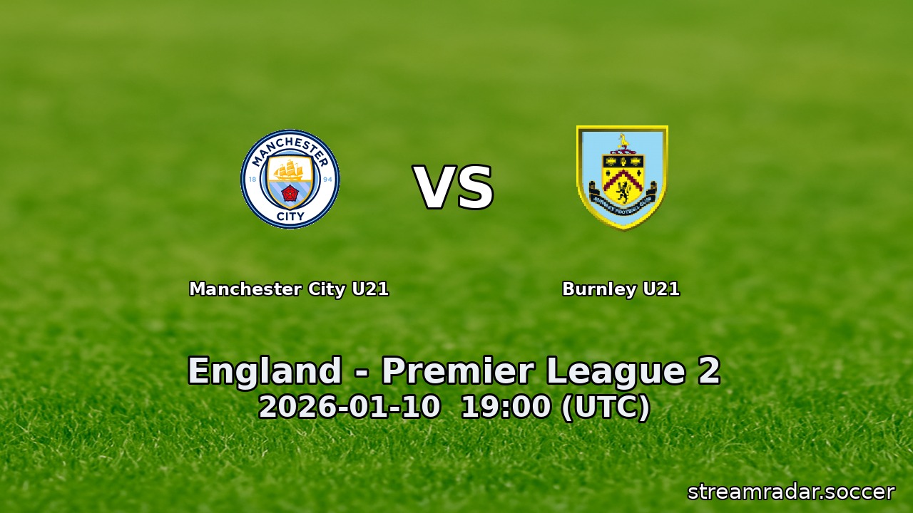 Manchester City U21 vs Burnley U21
