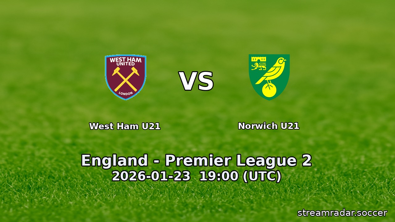 West Ham U21 vs Norwich U21