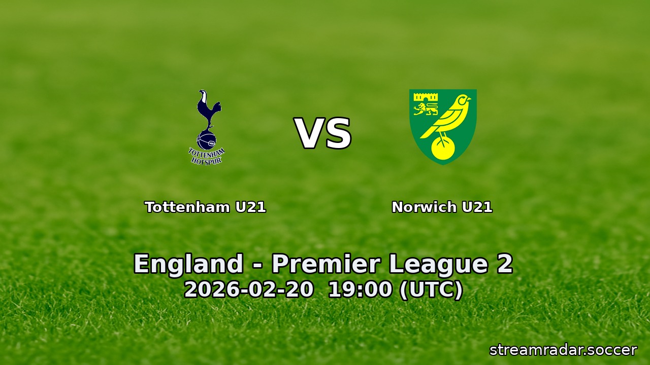 Tottenham U21 vs Norwich U21