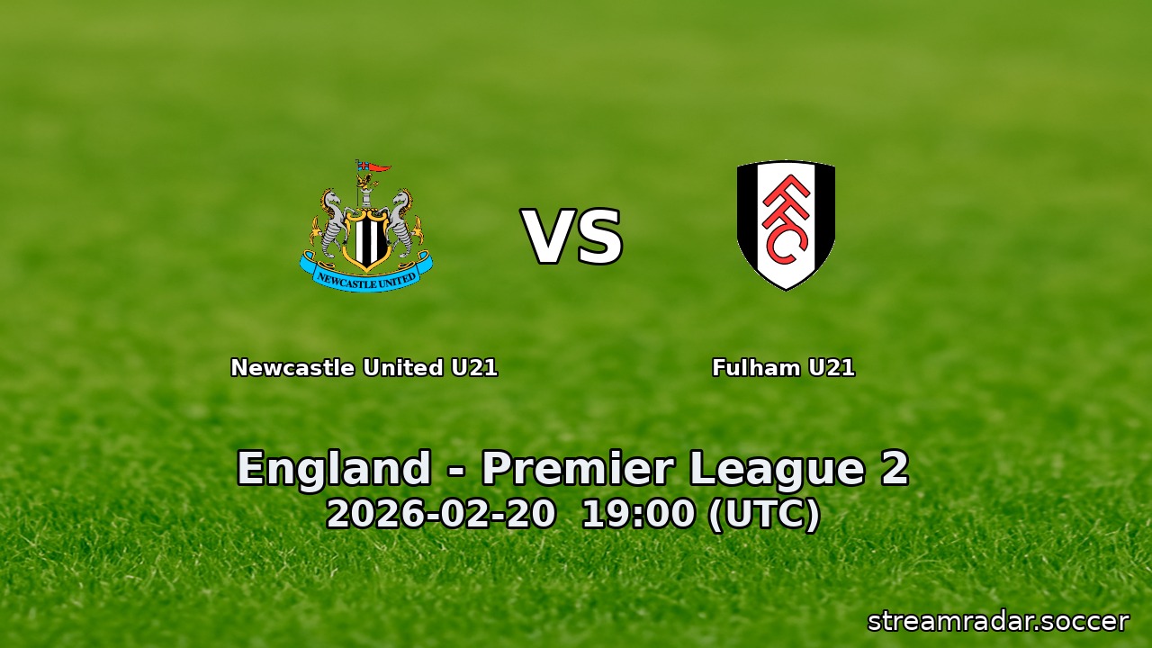 Newcastle United U21 vs Fulham U21