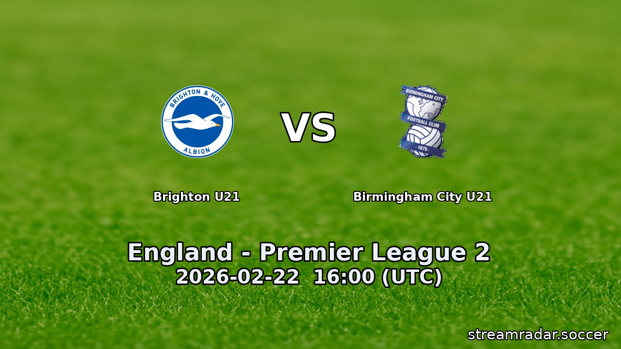 Brighton U21 vs Birmingham City U21