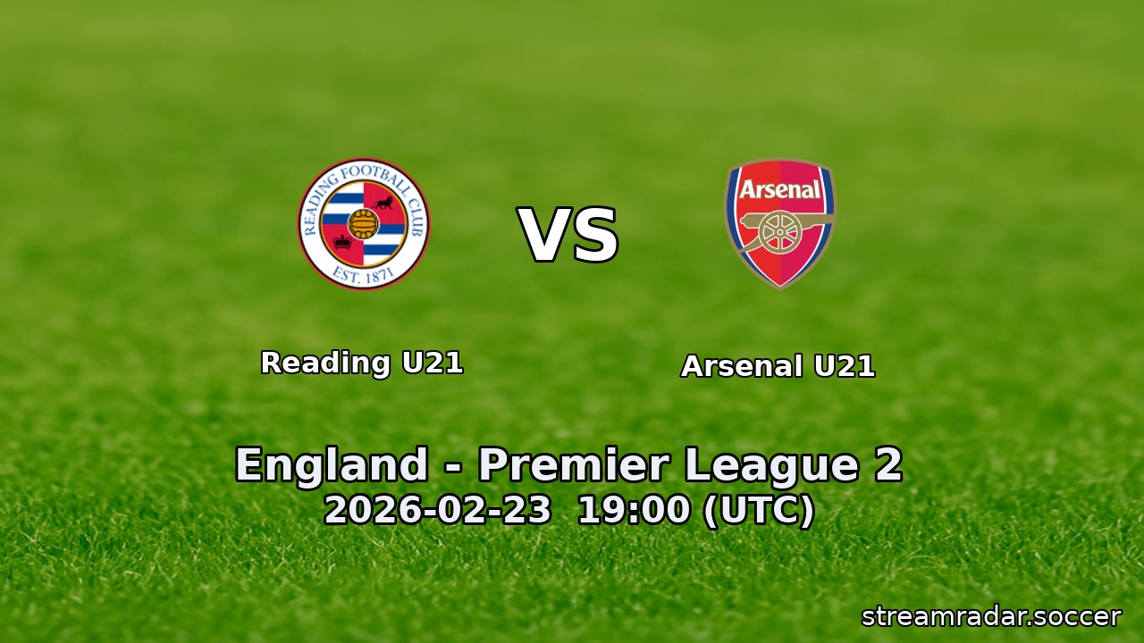 Reading U21 vs Arsenal U21