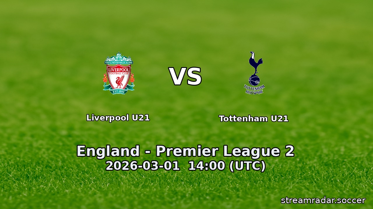 Liverpool U21 vs Tottenham U21