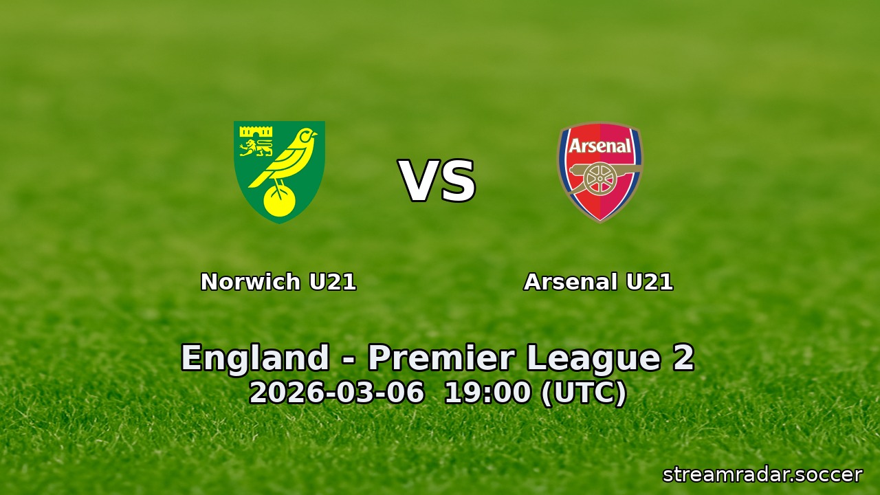 Norwich U21 vs Arsenal U21
