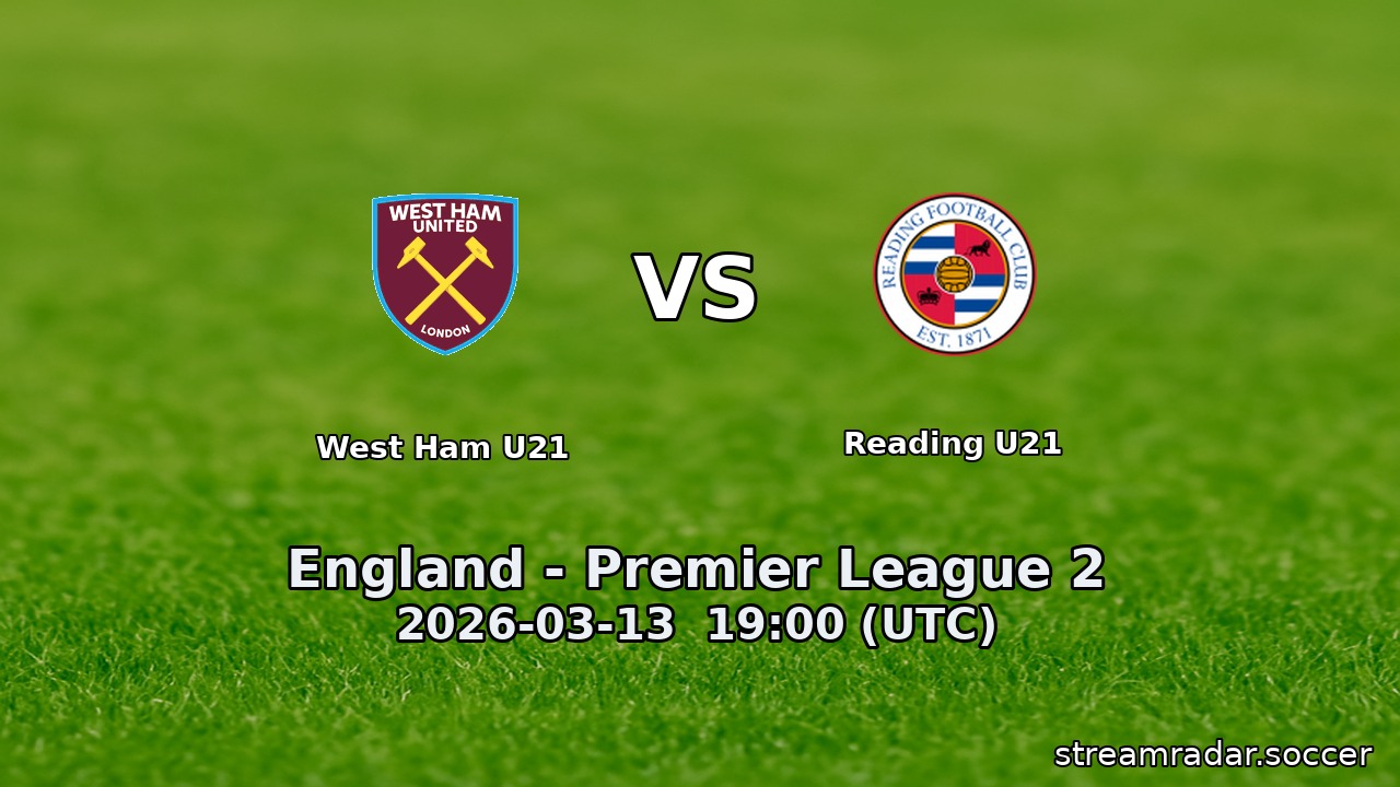West Ham U21 vs Reading U21