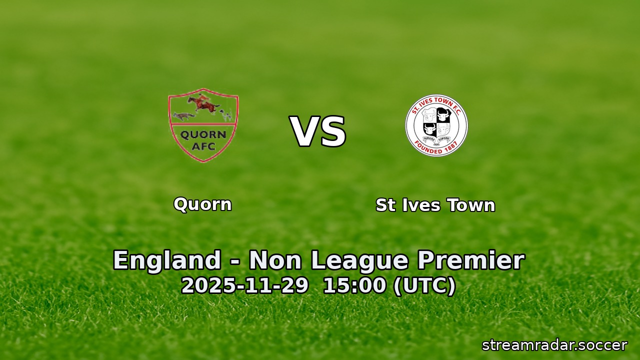 Quorn vs St Ives Town