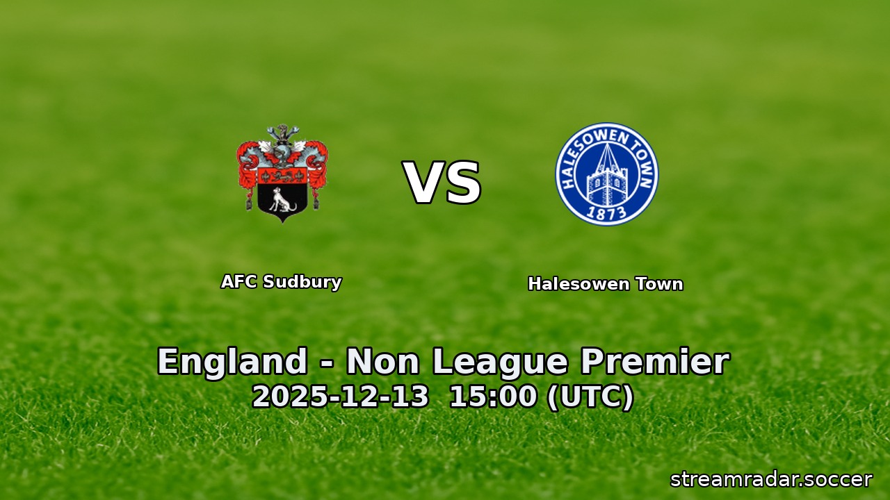 AFC Sudbury vs Halesowen Town