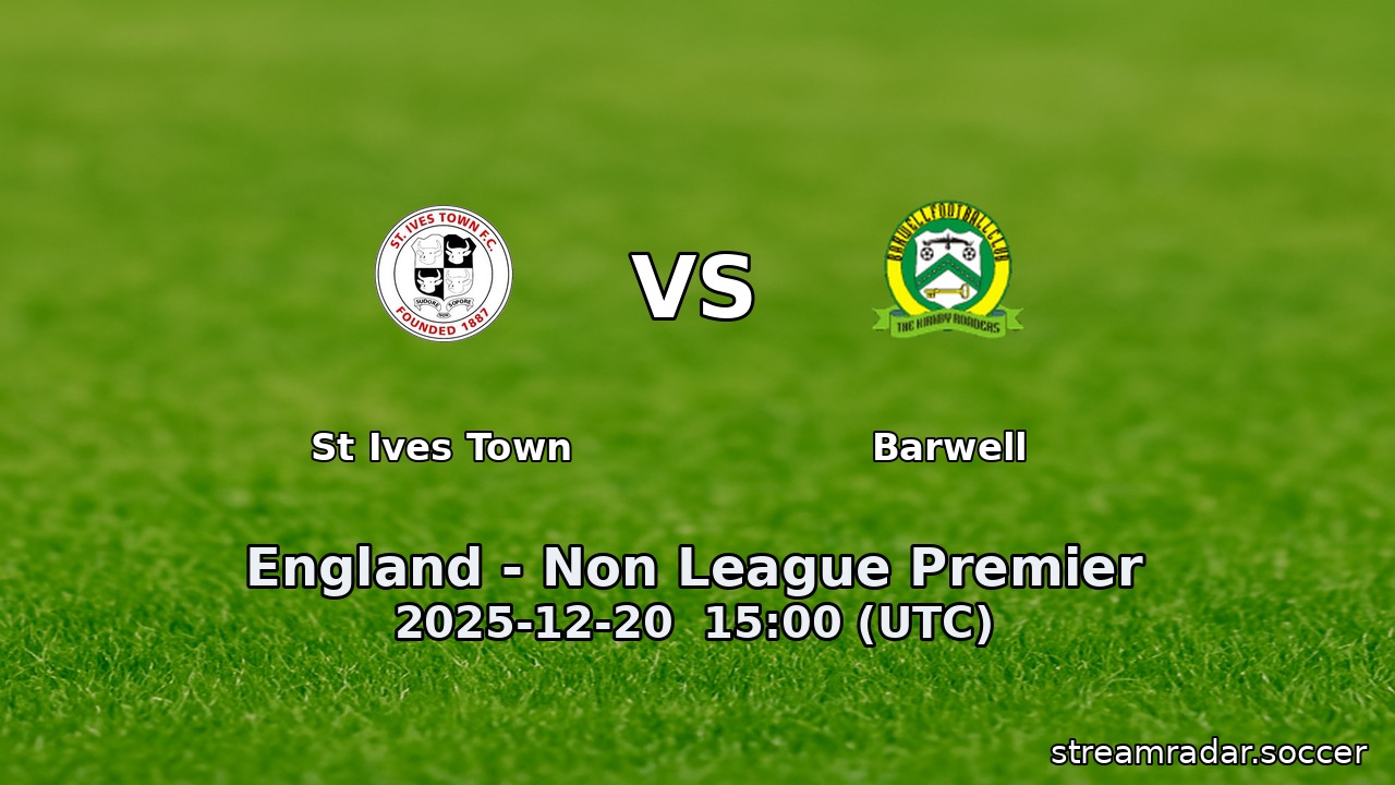 St Ives Town vs Barwell