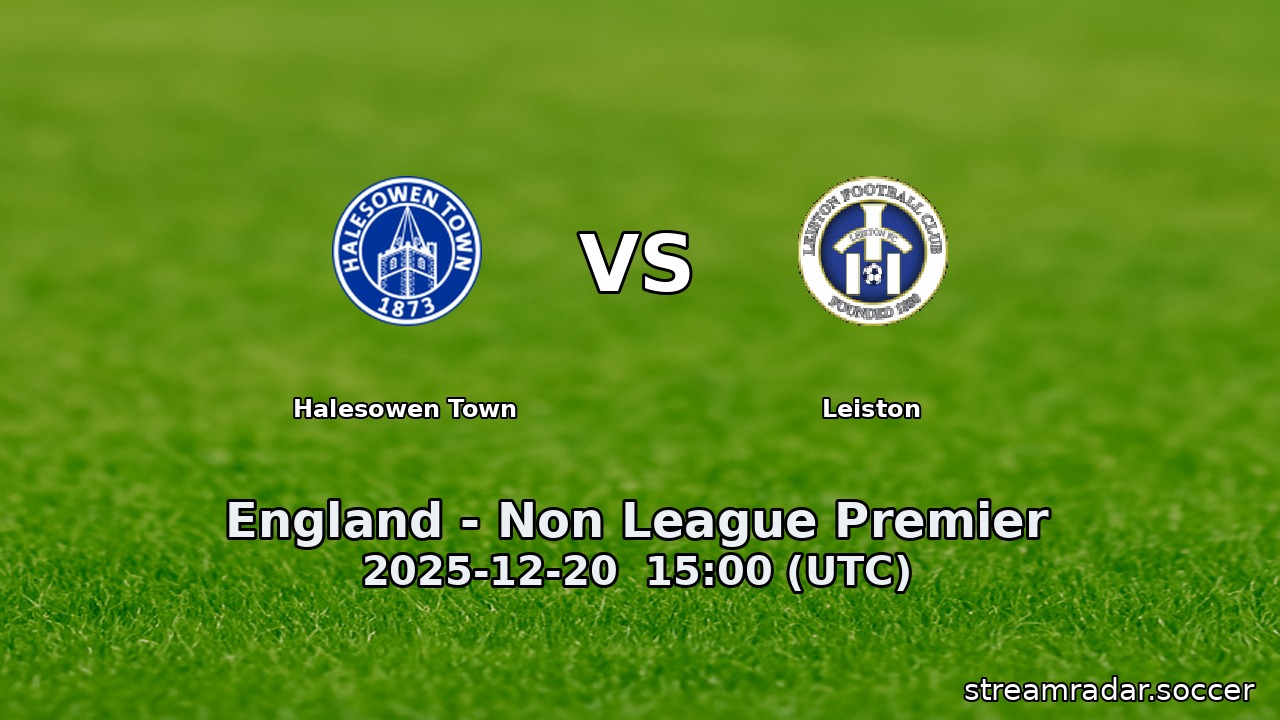 Halesowen Town vs Leiston