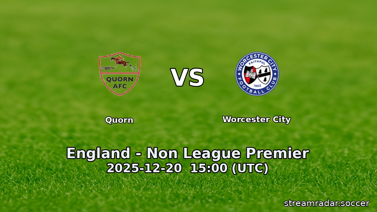 Quorn vs Worcester City