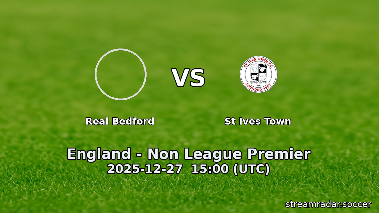 Real Bedford vs St Ives Town