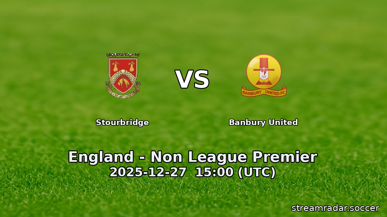 Stourbridge vs Banbury United