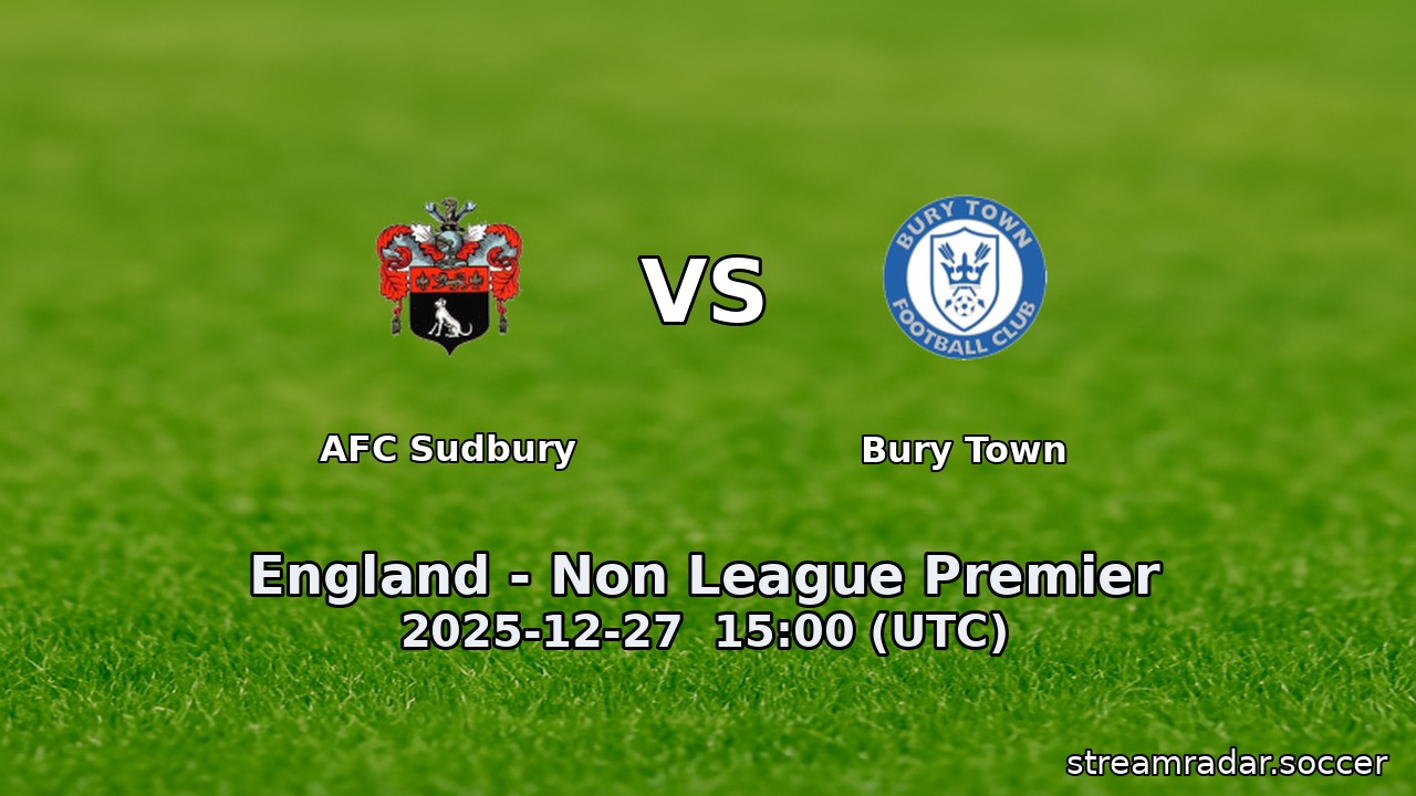 AFC Sudbury vs Bury Town
