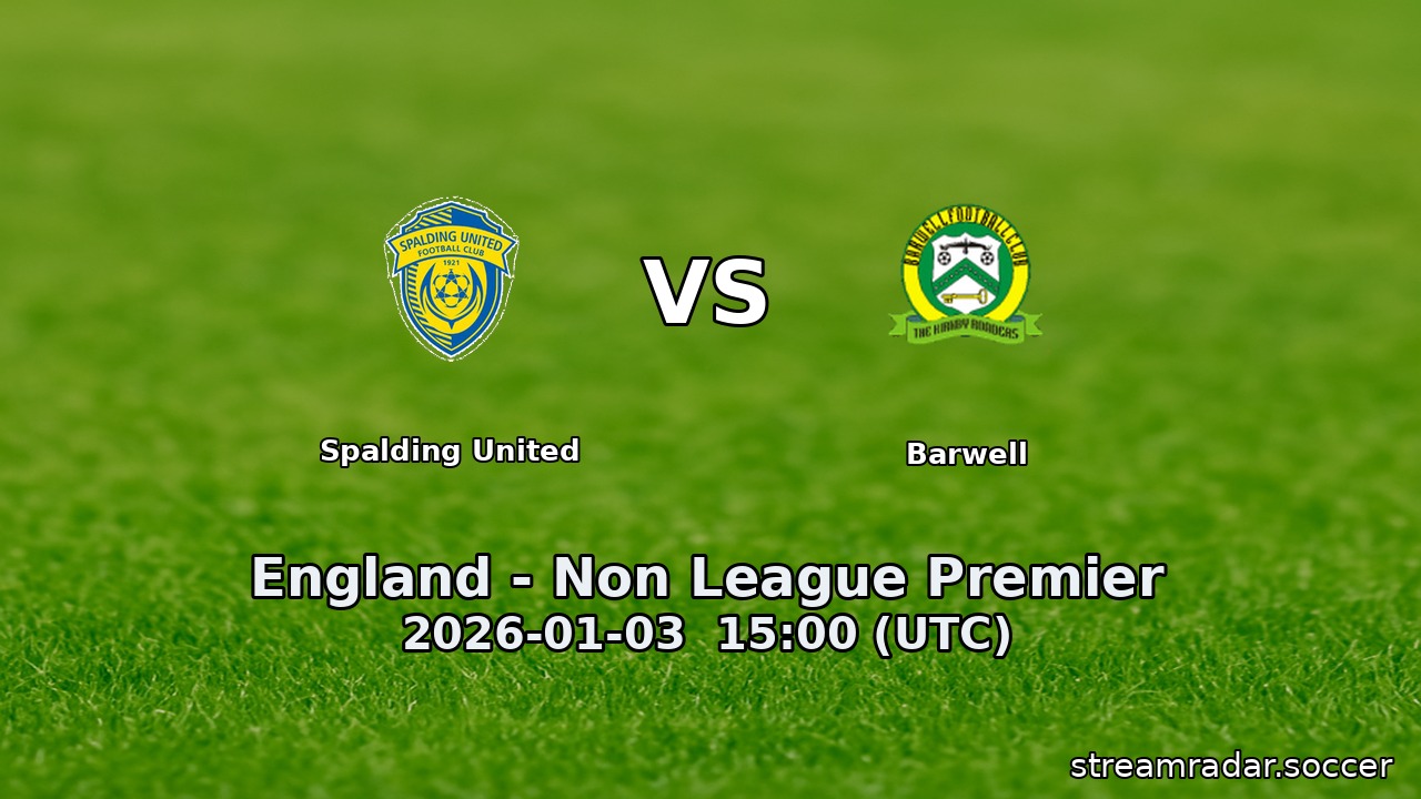 Spalding United vs Barwell
