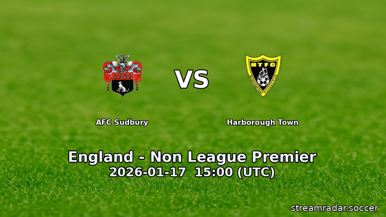 AFC Sudbury vs Harborough Town