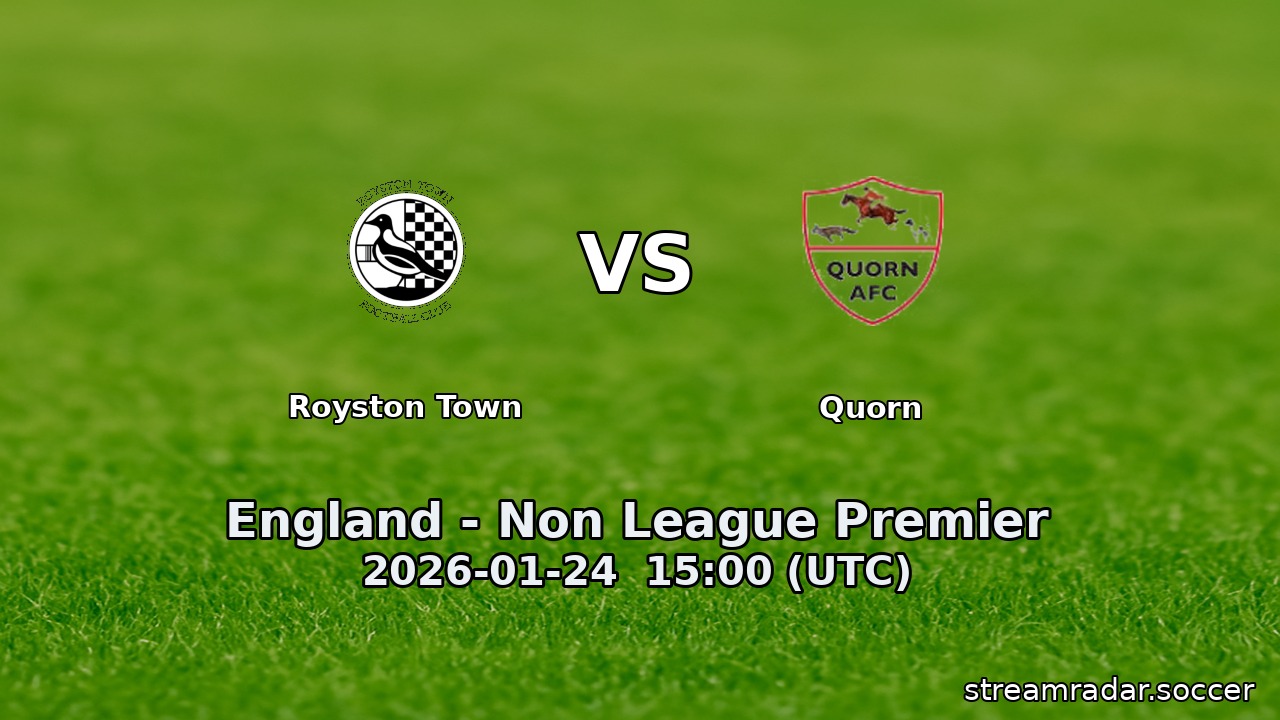 Royston Town vs Quorn
