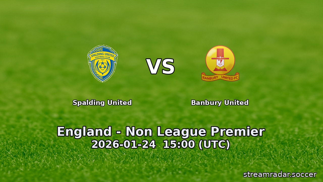 Spalding United vs Banbury United