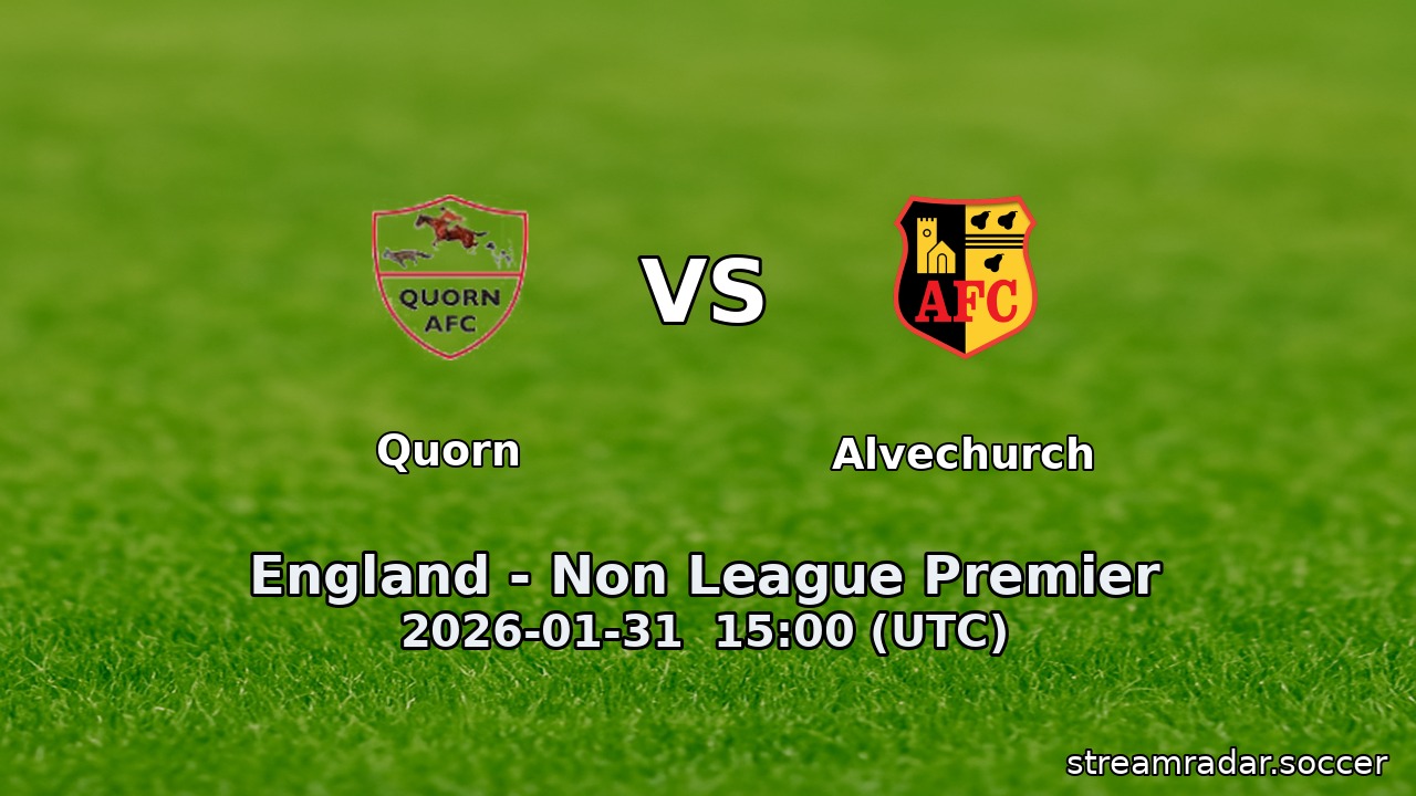 Quorn vs Alvechurch