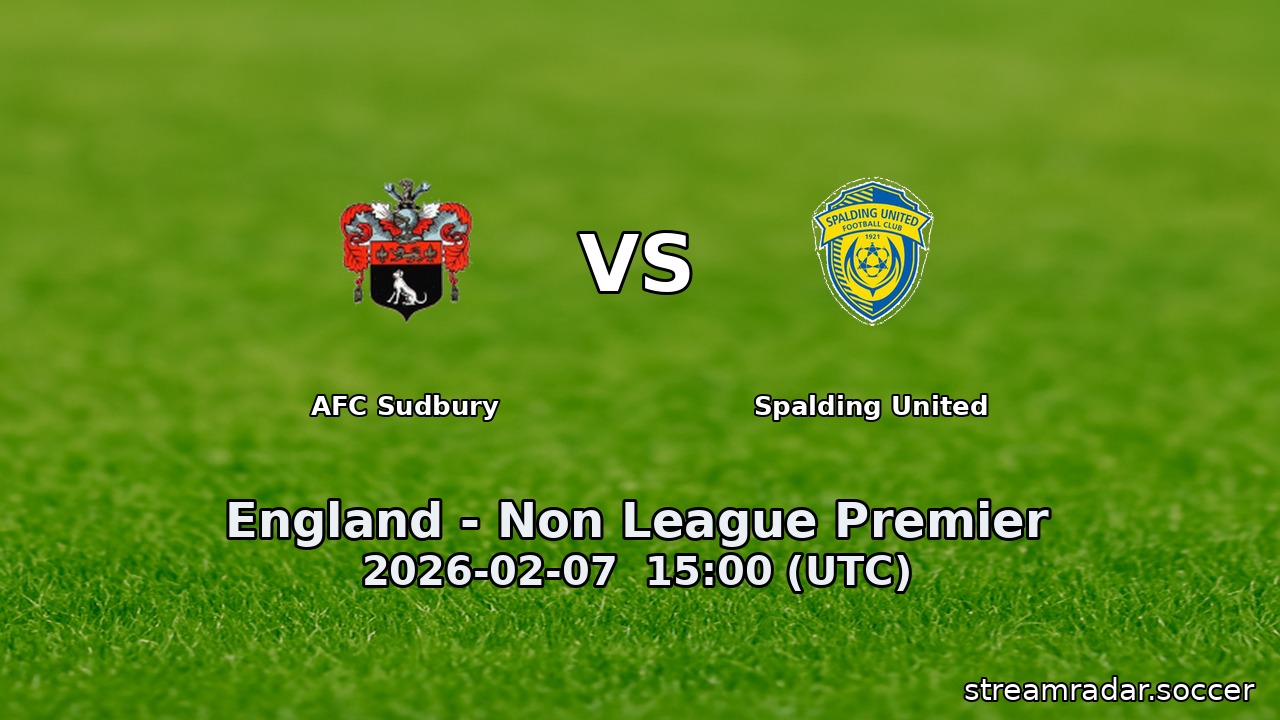 AFC Sudbury vs Spalding United