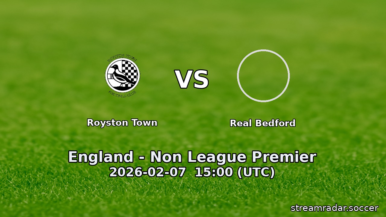 Royston Town vs Real Bedford