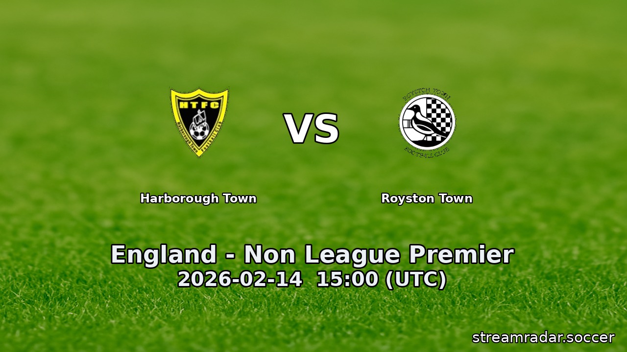 Harborough Town vs Royston Town