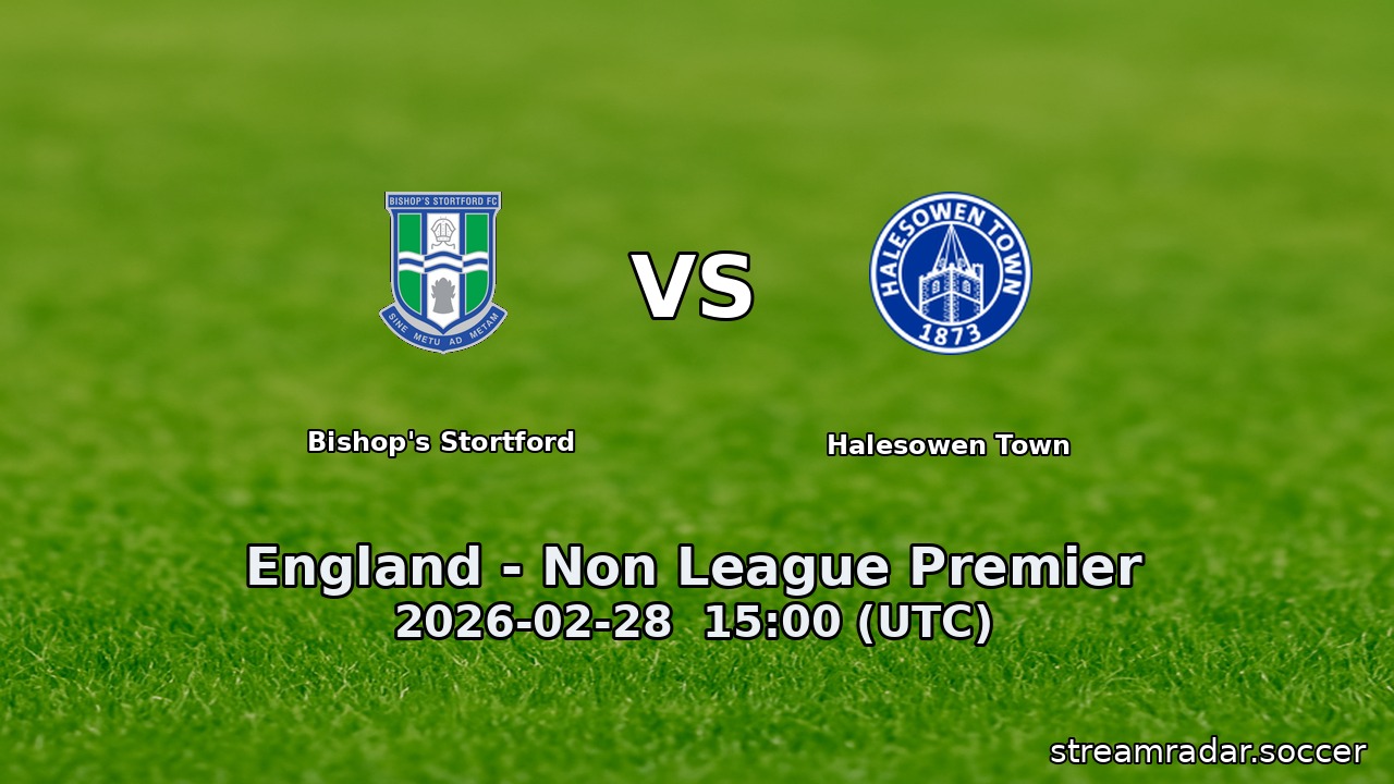 Bishop's Stortford vs Halesowen Town