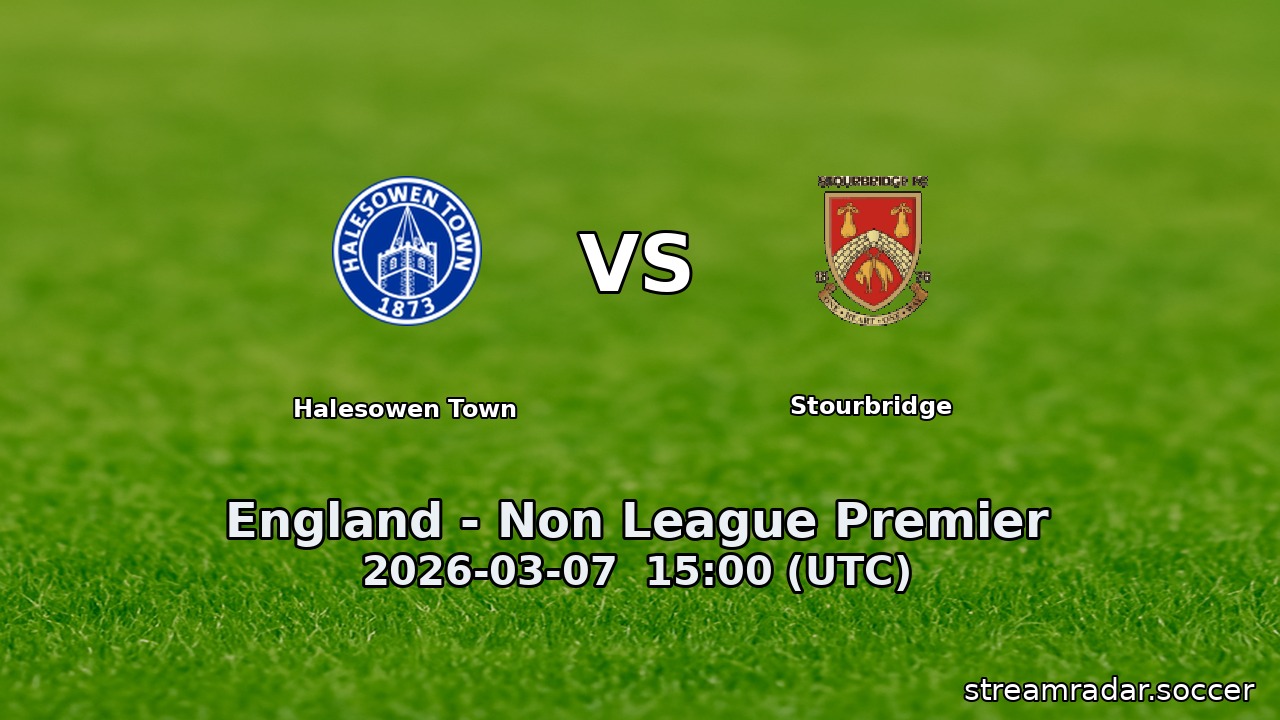 Halesowen Town vs Stourbridge