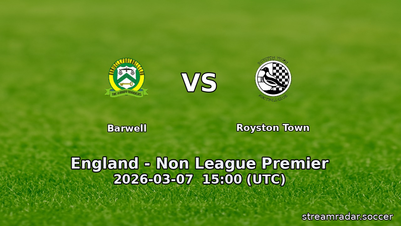 Barwell vs Royston Town