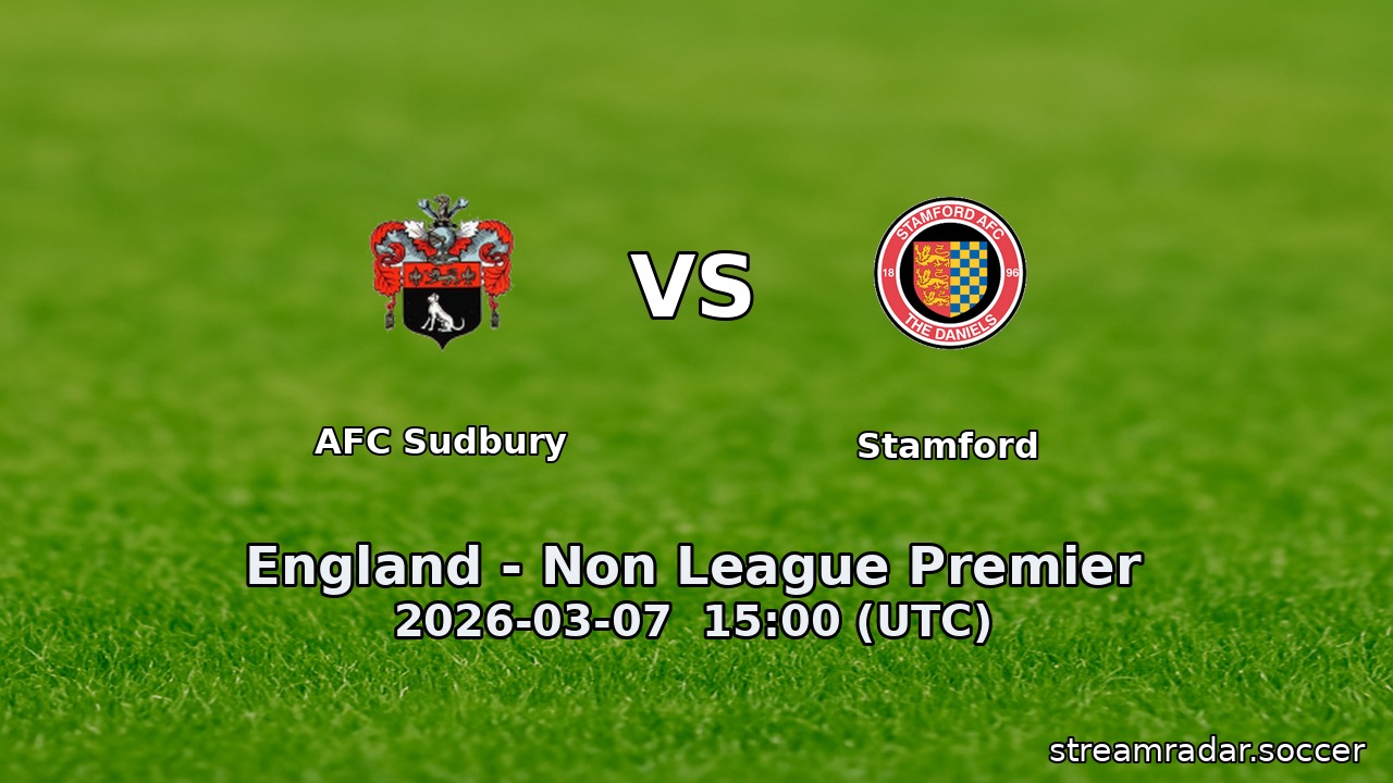 AFC Sudbury vs Stamford