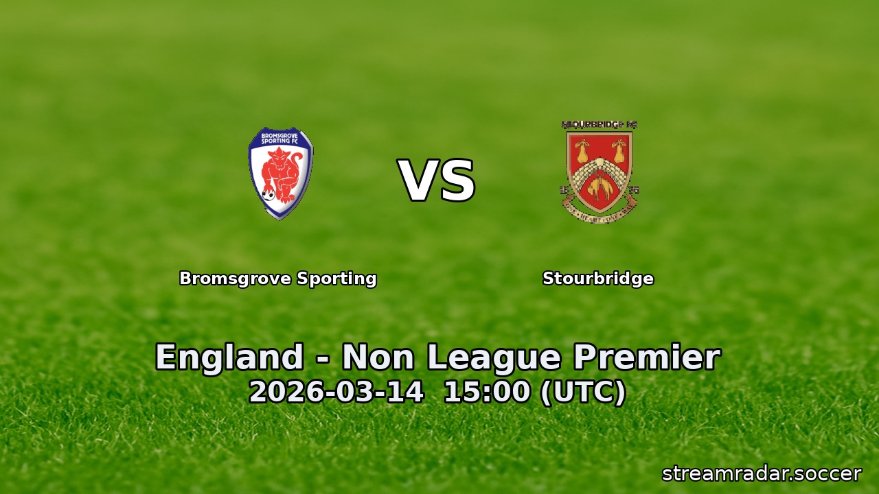 Bromsgrove Sporting vs Stourbridge