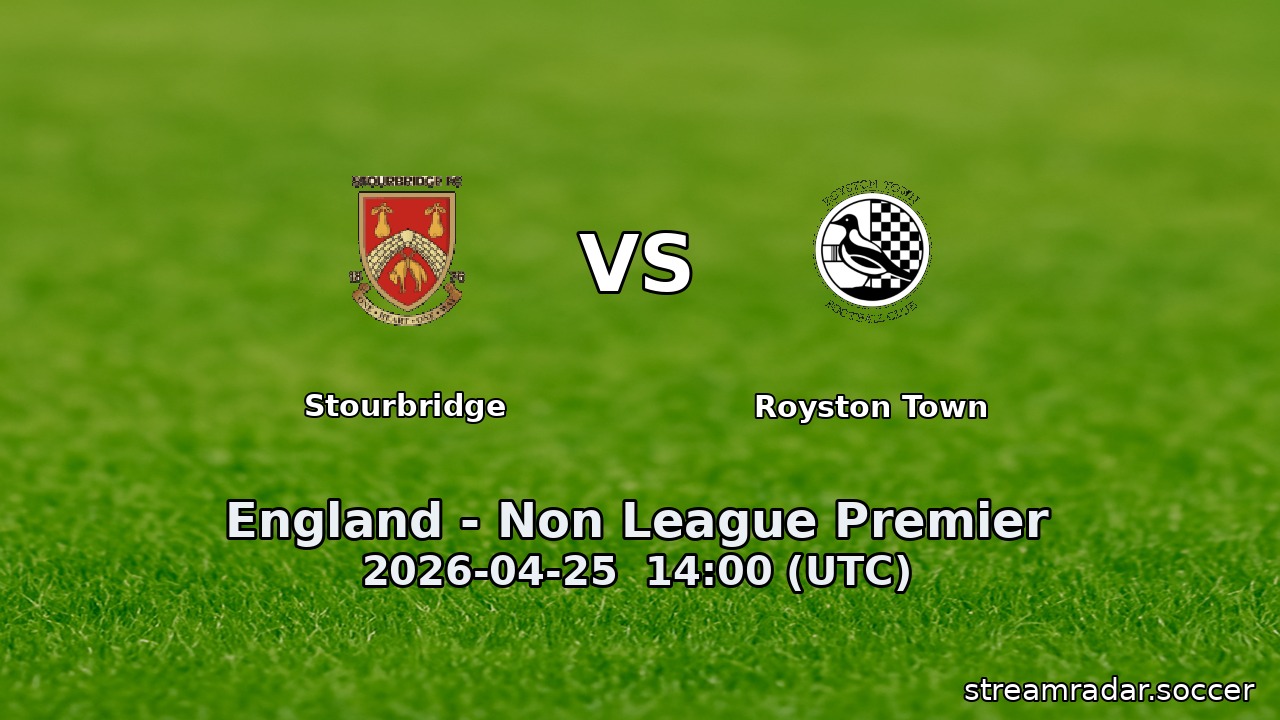 Stourbridge vs Royston Town