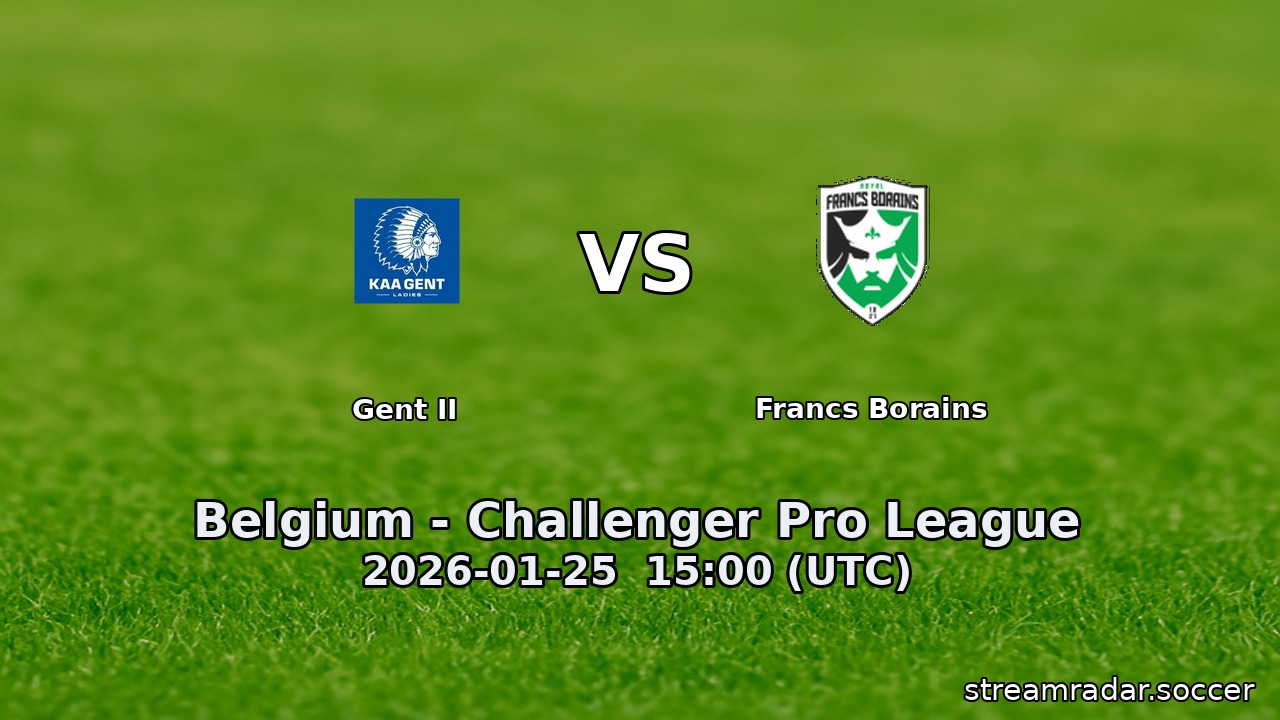 Gent II vs Francs Borains