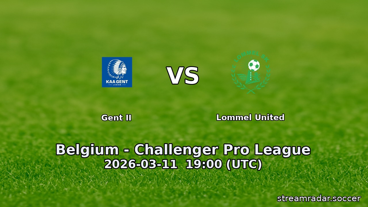Gent II vs Lommel United