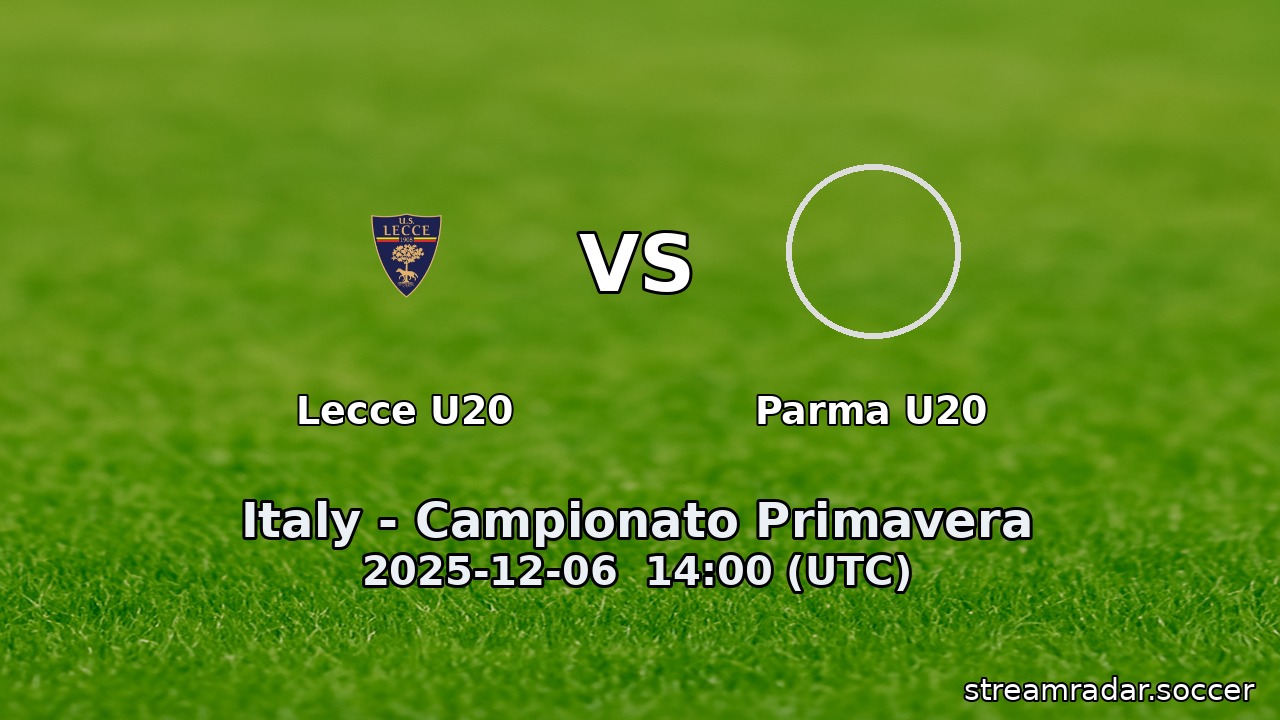 Lecce U20 vs Parma U20
