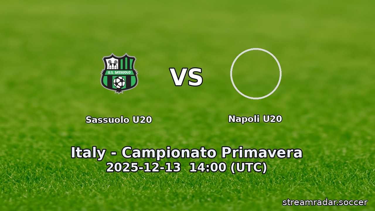 Sassuolo U20 vs Napoli U20