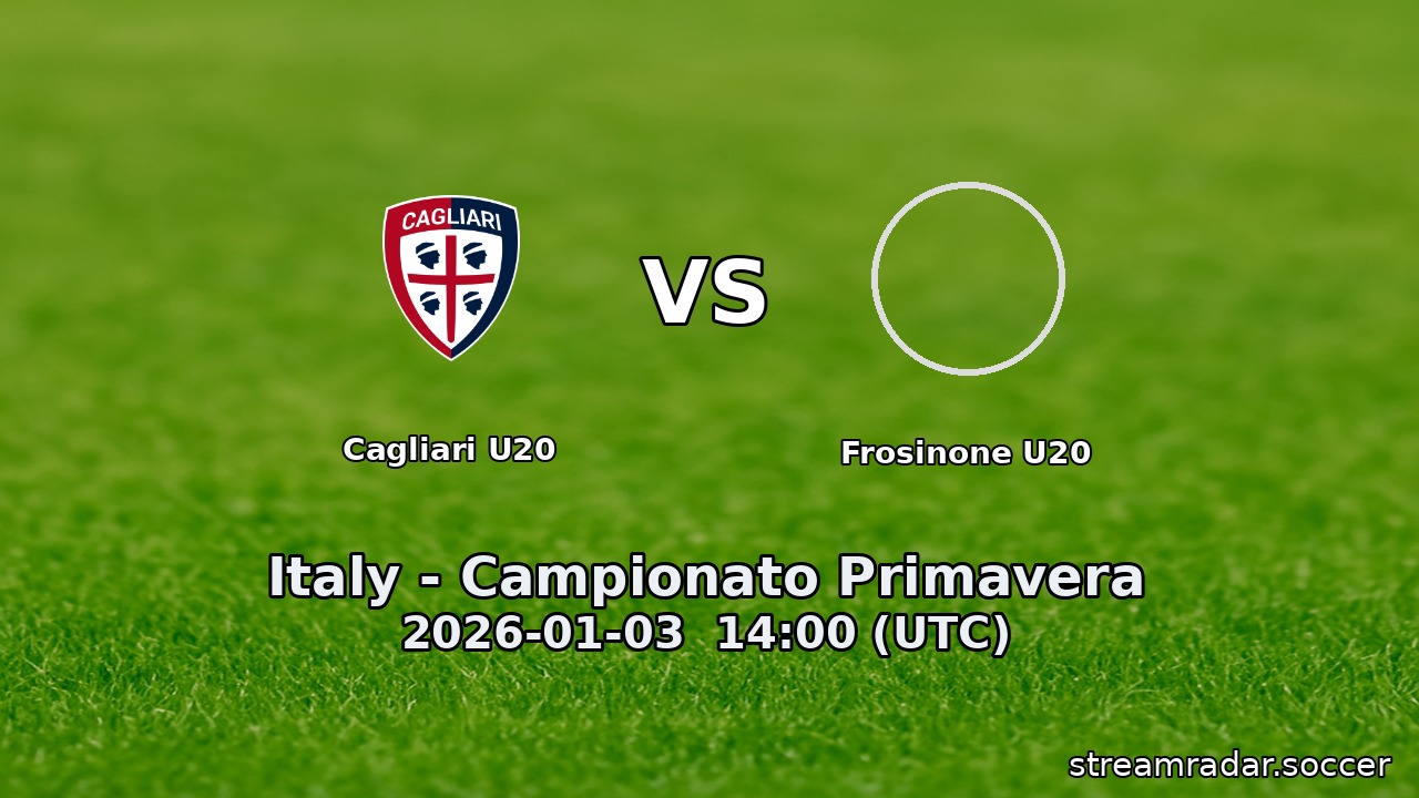 Cagliari U20 vs Frosinone U20