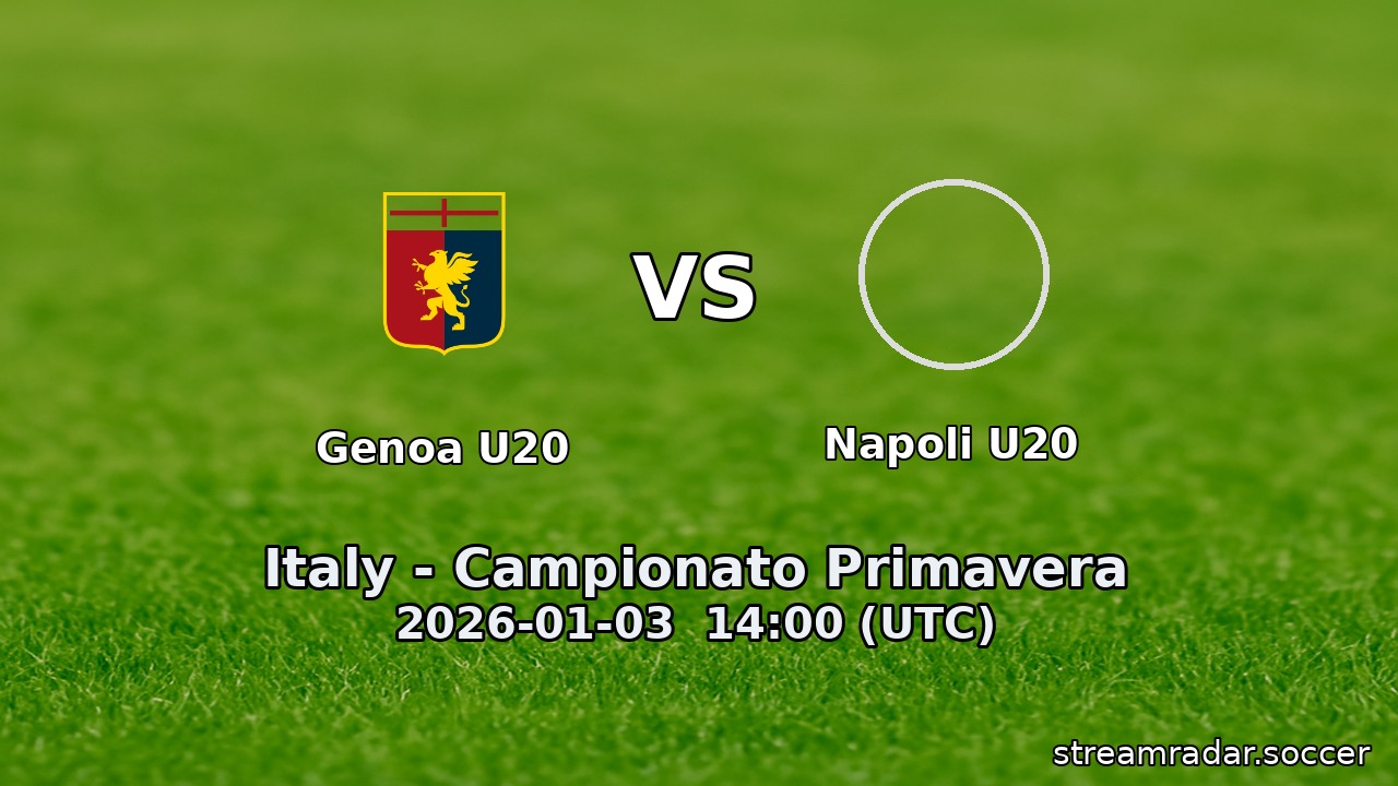 Genoa U20 vs Napoli U20