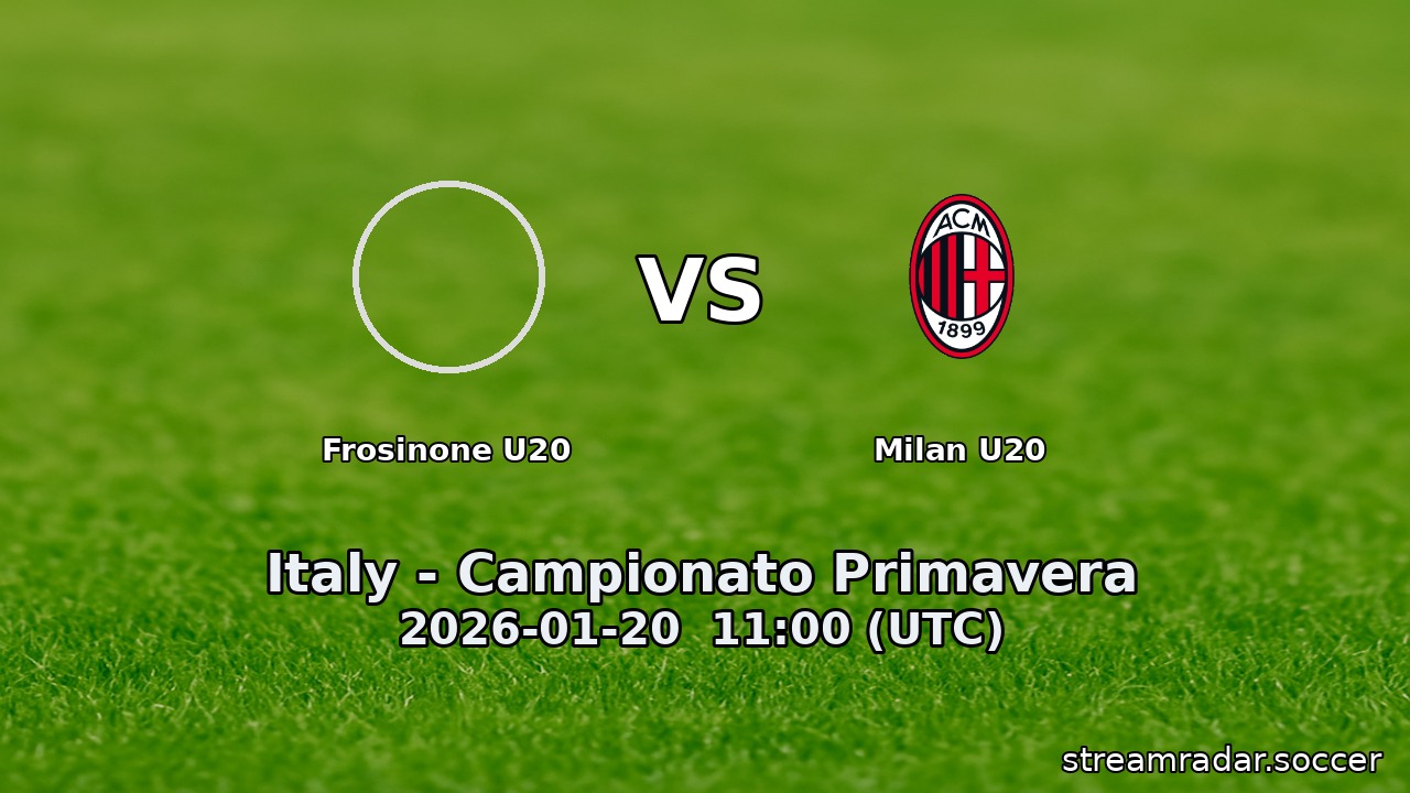 Frosinone U20 vs Milan U20