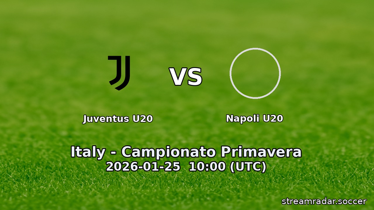 Juventus U20 vs Napoli U20