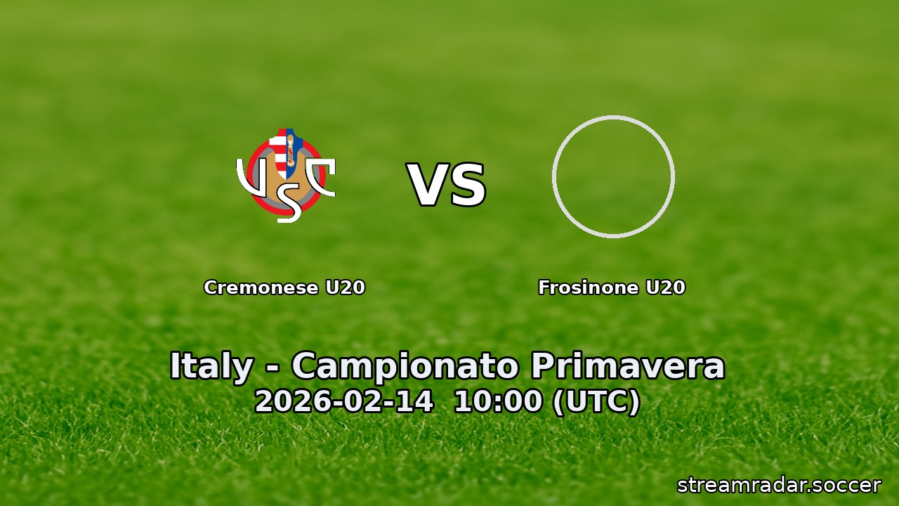 Cremonese U20 vs Frosinone U20