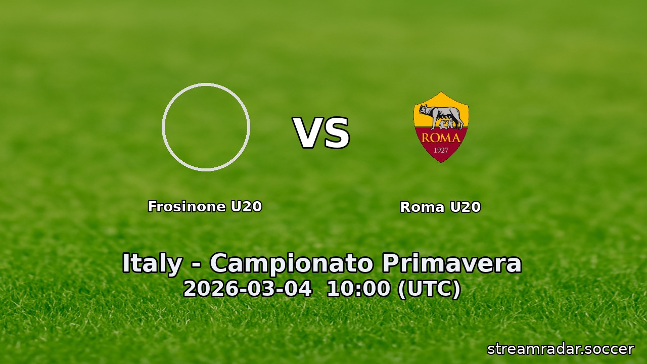 Frosinone U20 vs Roma U20