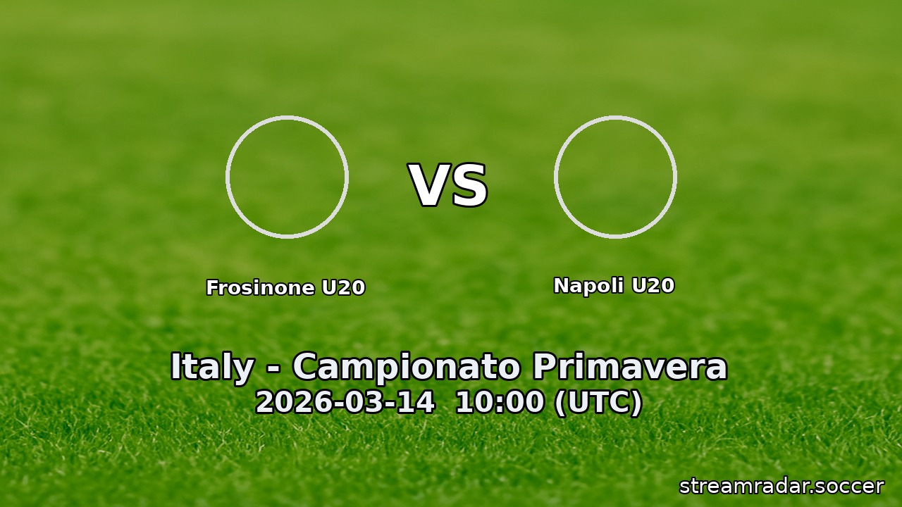 Frosinone U20 vs Napoli U20