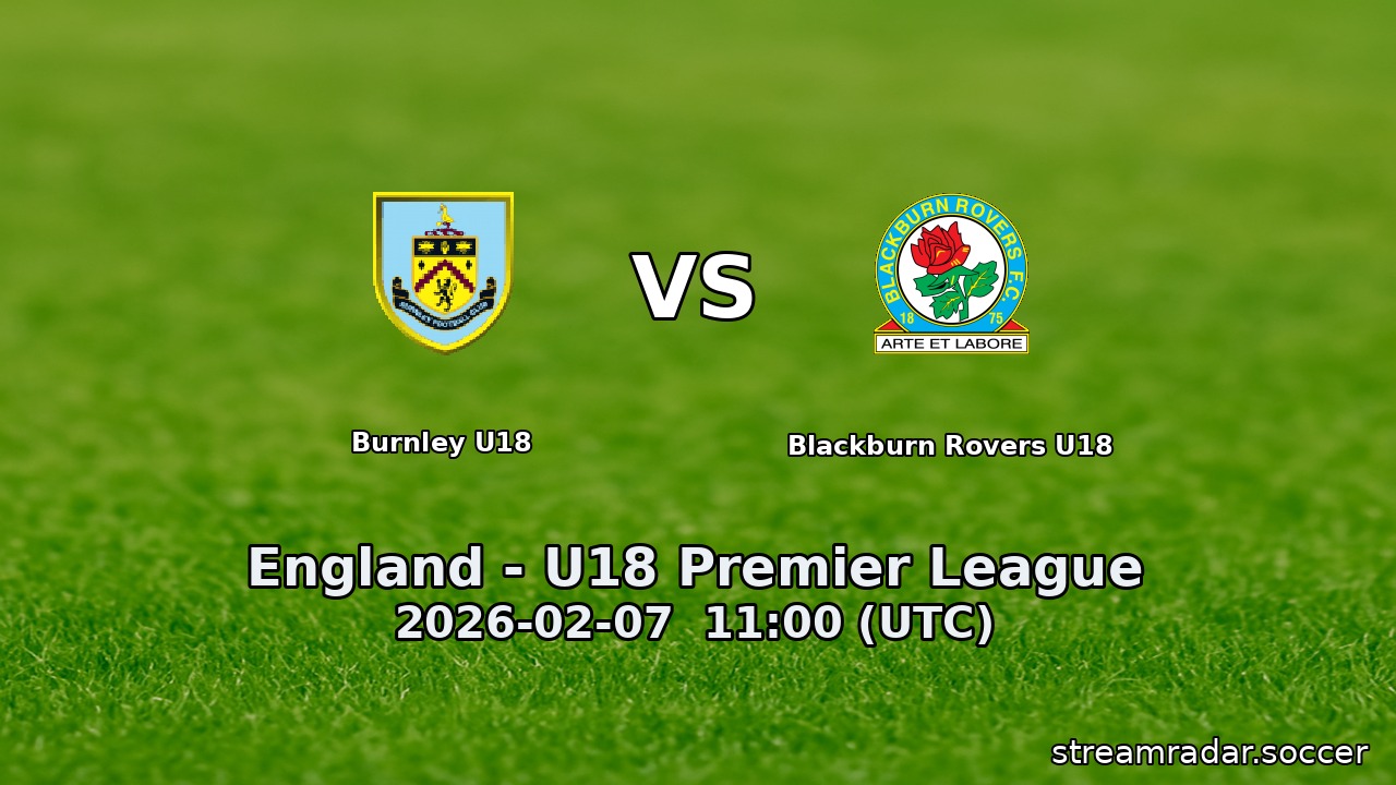 Burnley U18 vs Blackburn Rovers U18